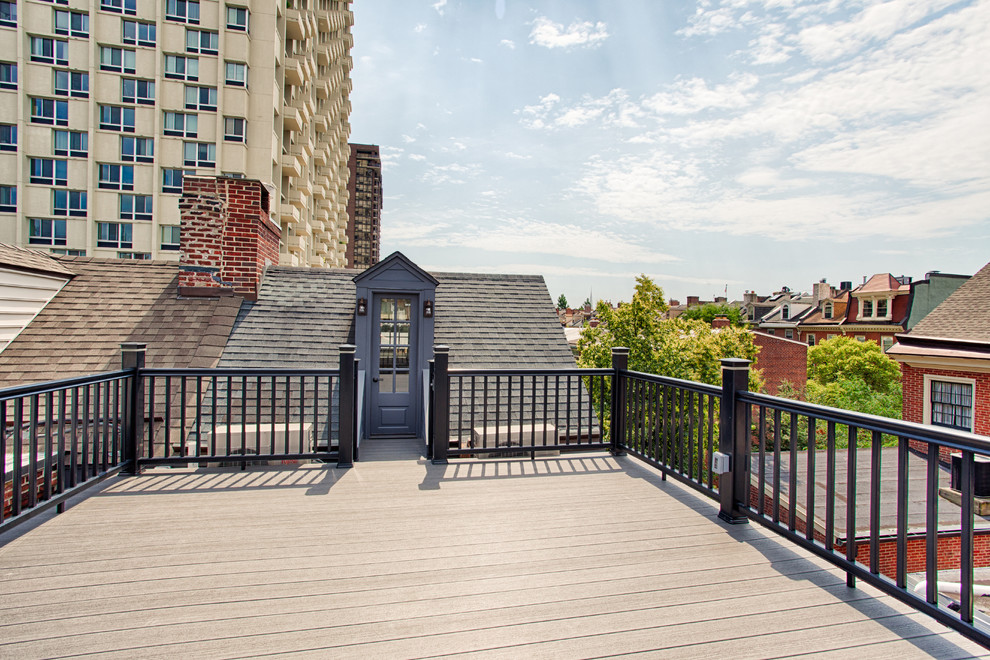 Immagine di una terrazza contemporanea di medie dimensioni e sul tetto