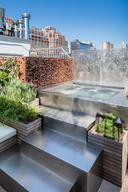 Chelsea Penthouse - Moderno - Terraza y balcón - Nueva York - de Luca