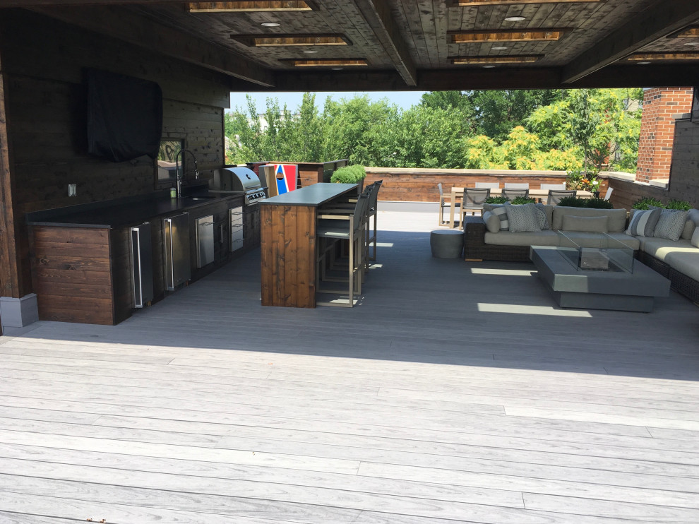 Chicago Rooftop Deck with a Pavilion Roof on Huron Deck Chicago