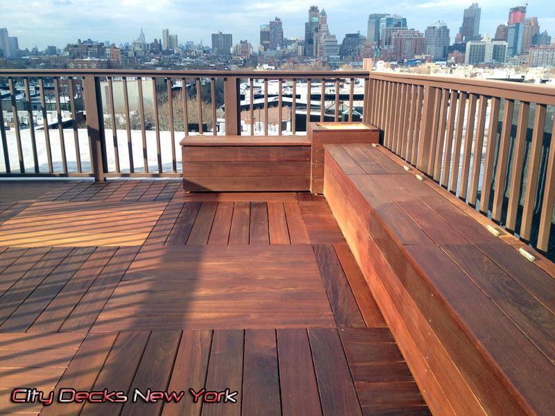 Clinton St IPE Wood Deck (Carroll Gardens, Brooklyn) Modern Deck