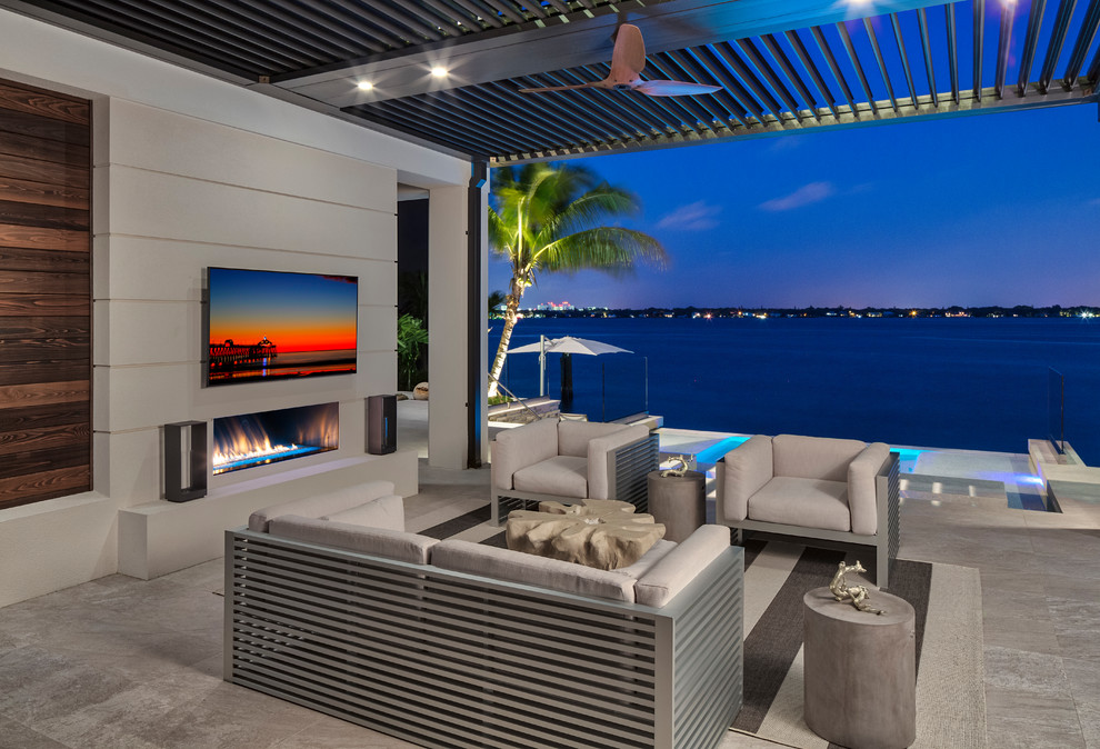 Photo of a beach style terrace in Tampa.