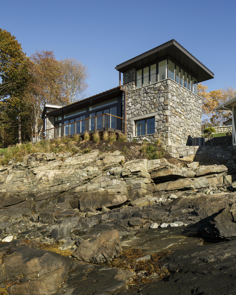 Coastal Deck Overhanging Cliff - Transitional - Deck - Boston - by ...