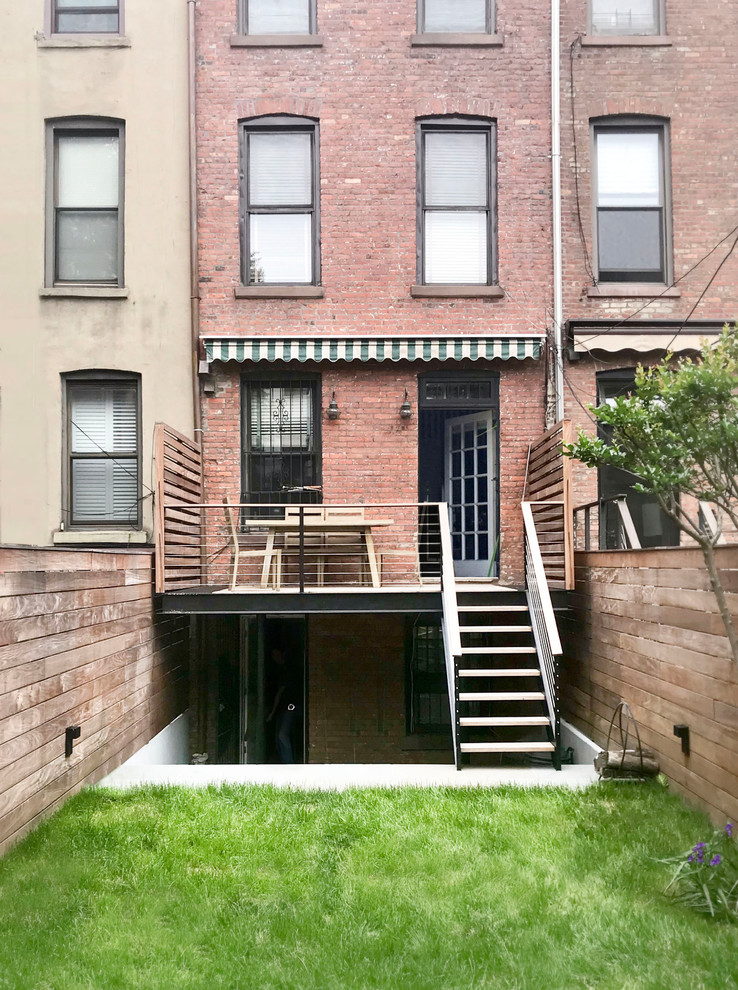 Cobble Hill brownstone backyard & deck Contemporary Deck New York