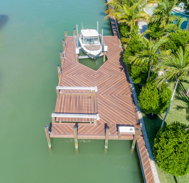 Collier Seawall & Dock Height Ct Dock Bord de Mer Terrasse en Bois