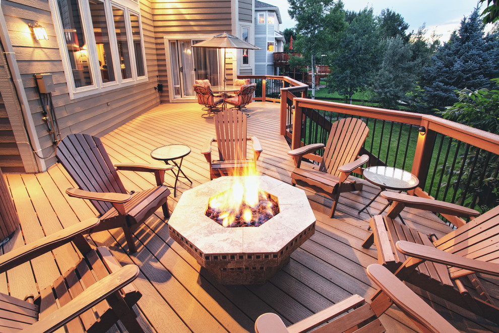 Composite Deck With Fire Pit, Can I Put A Gas Fire Pit On My Trex Deck