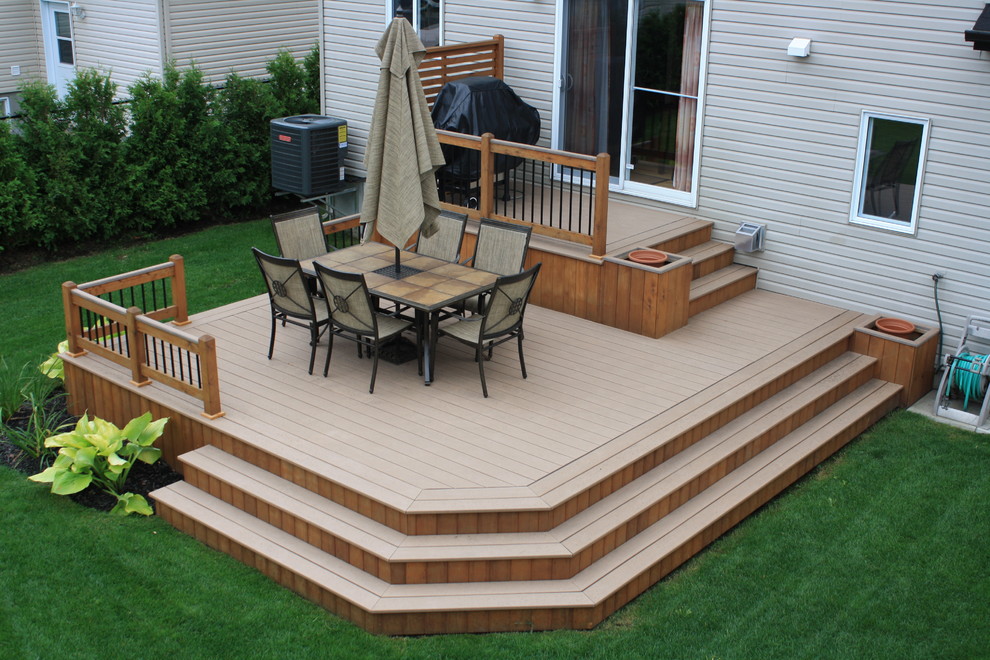 Idées déco pour une terrasse contemporaine.