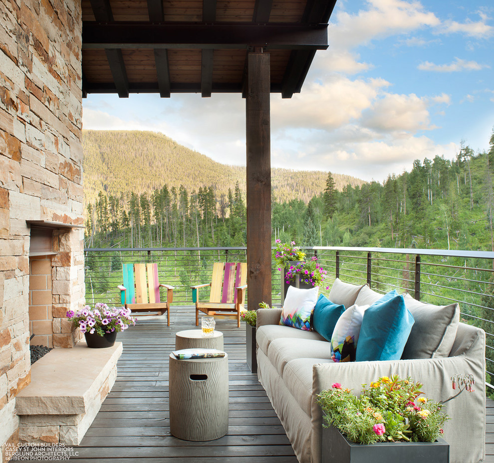 Inspiration for a contemporary deck remodel in Denver