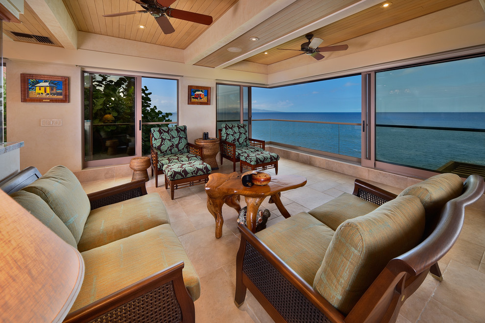 Covered Lanai Tropical Deck Hawaii by Architectural Design