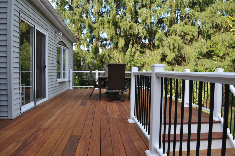 Cumaru Deck with AZEK Handrails Traditional Deck Boston by