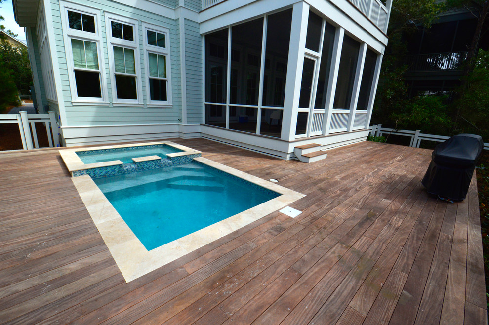 Cumaru Wood Decking Pool Decks in the Florida Panhandle Beach Style