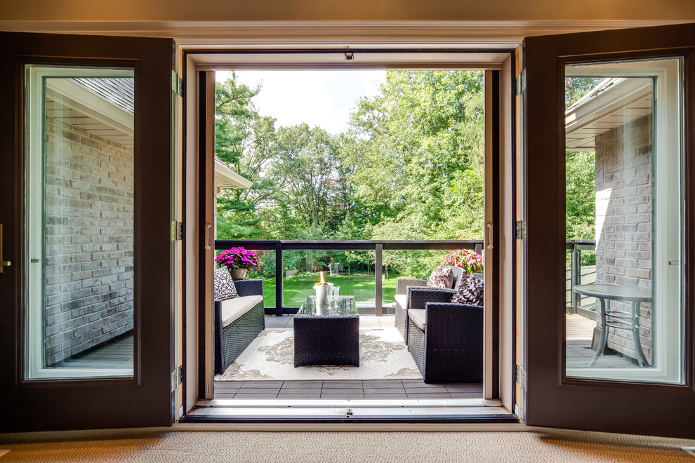 Exemple d'une terrasse tendance.