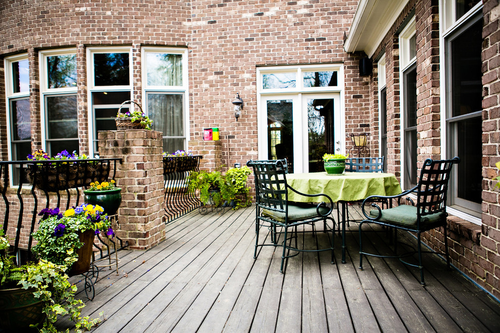 This is an example of a traditional terrace in Atlanta with no cover.