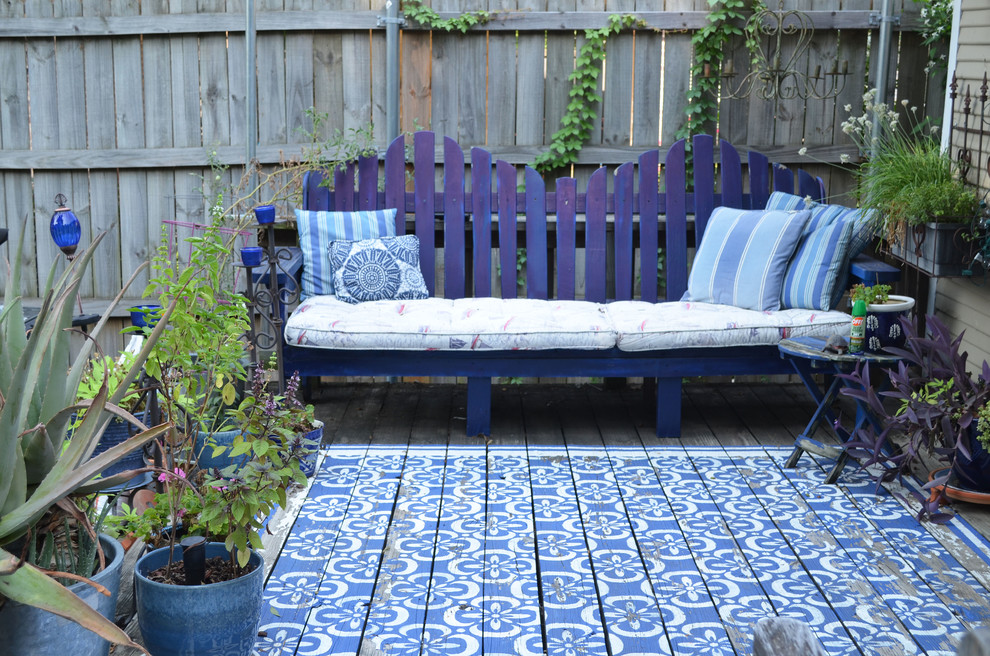 Aménagement d'une terrasse classique avec aucune couverture.