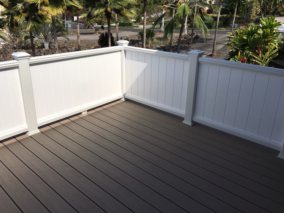 Deck Addition to Lanai in KailuaKona, Hawai'i Tropical Deck New