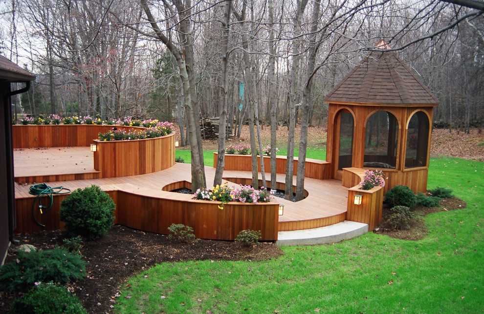 Inspiration for an eclectic deck remodel in Boston