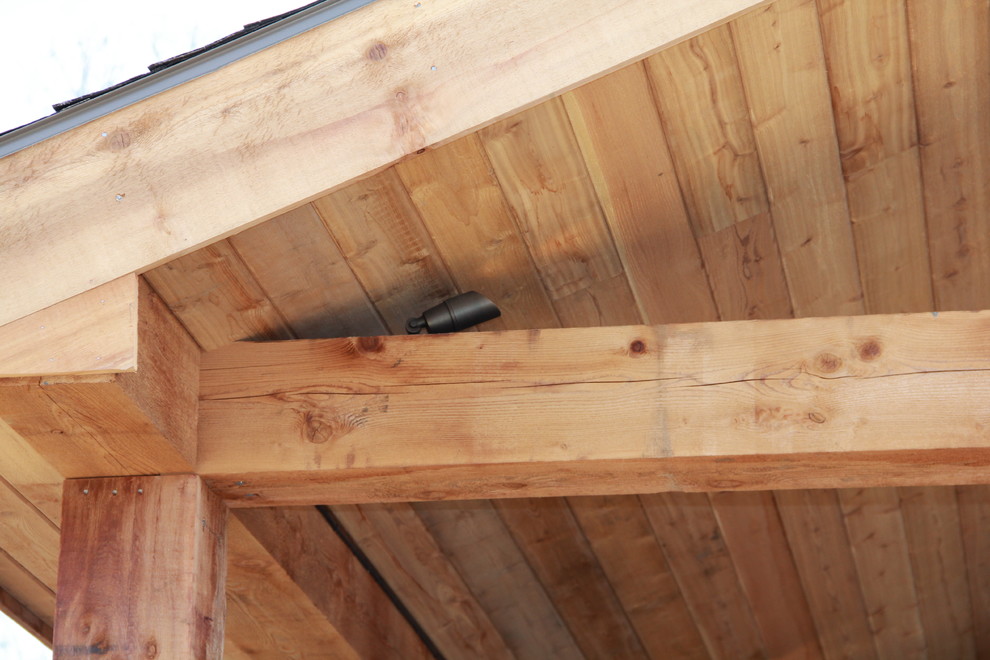 Deck lighting using low voltage under railing LED lights. Traditional Deck Kansas City