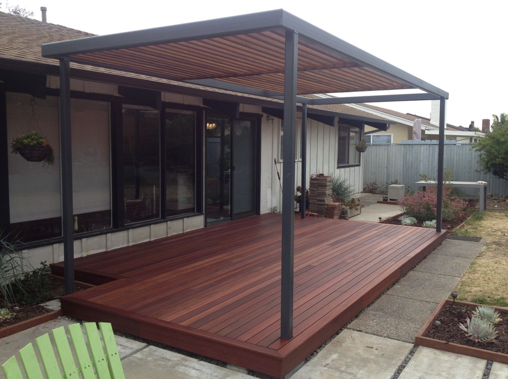 Inspiration for a contemporary deck remodel in San Diego