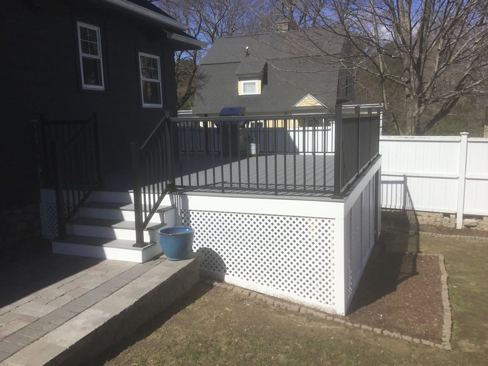 Photo of a medium sized contemporary back terrace in Boston.