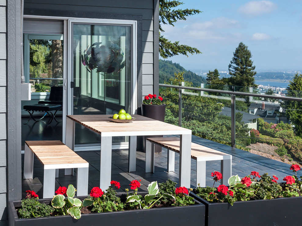 Photo of a modern terrace in Portland.