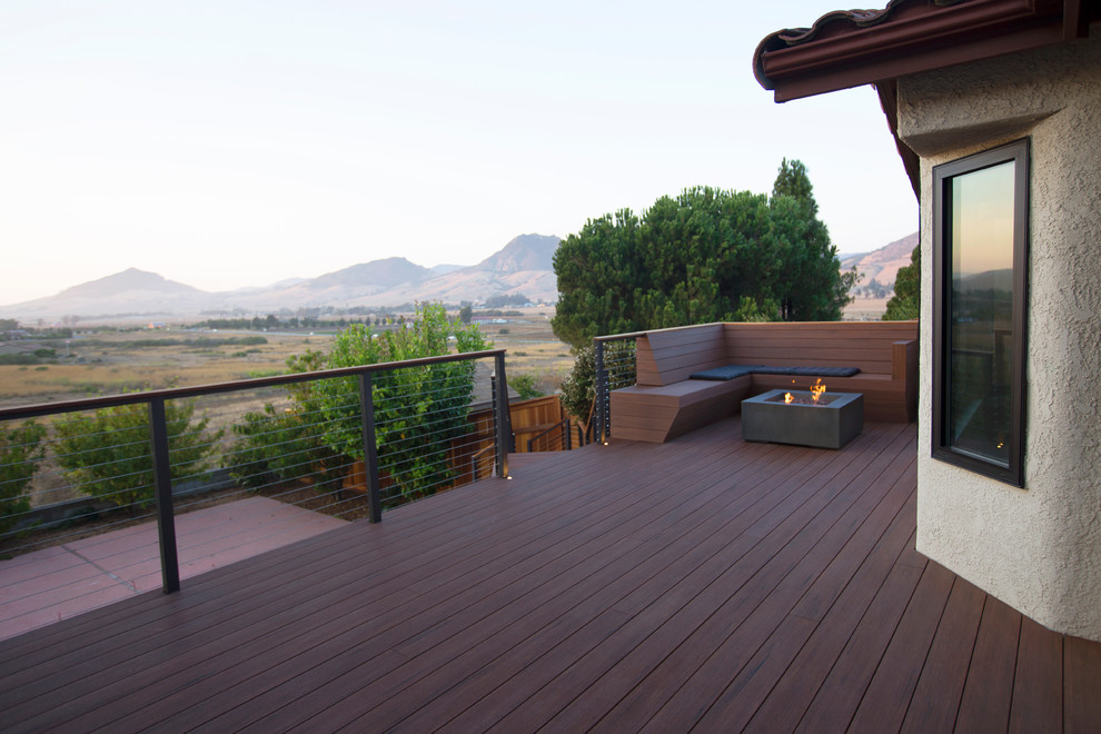 Inspiration for a medium sized modern back terrace in San Luis Obispo.