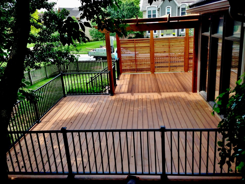 Deck with Pergola Modern Terrace Kansas City by Creative