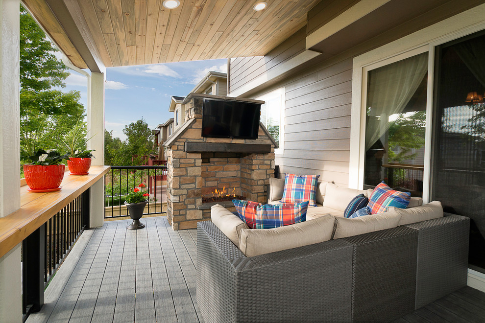 Composite Deck & Roof Cover Traditional Deck Denver by Kona