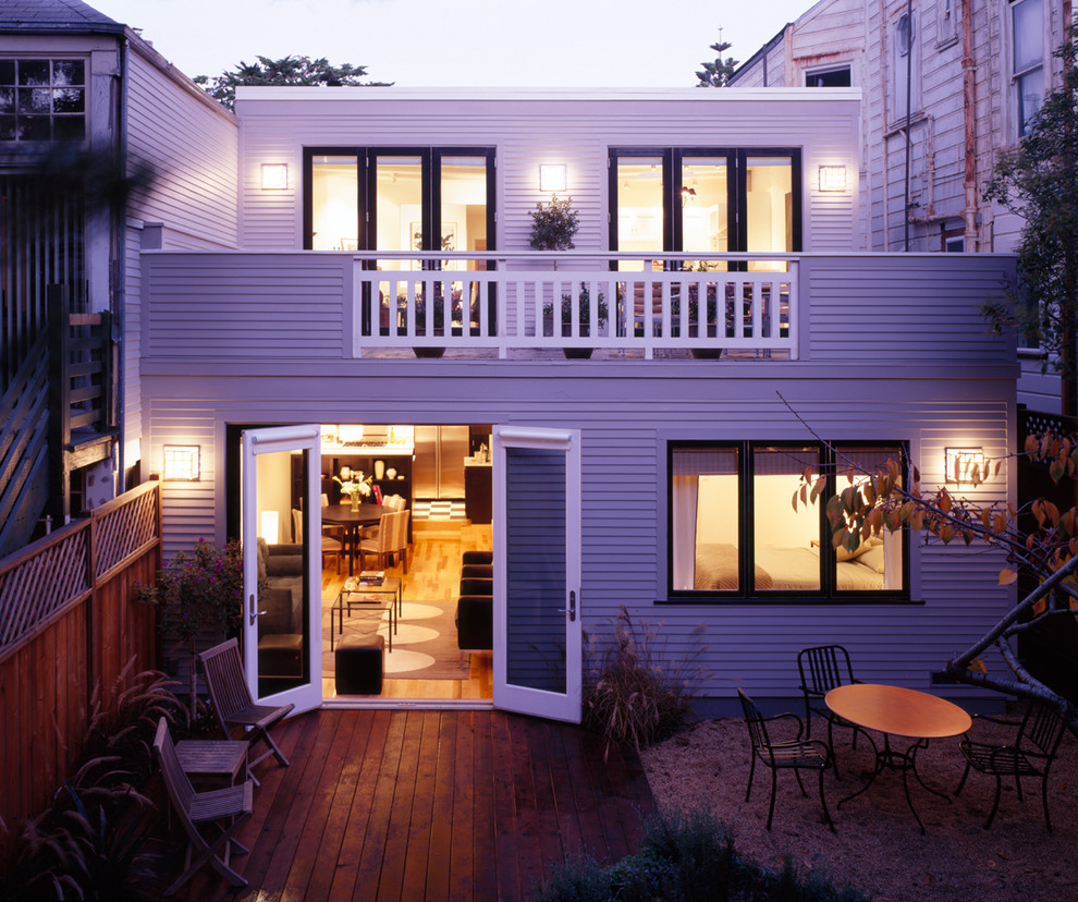 Photo of a medium sized contemporary back terrace in San Francisco with no cover.