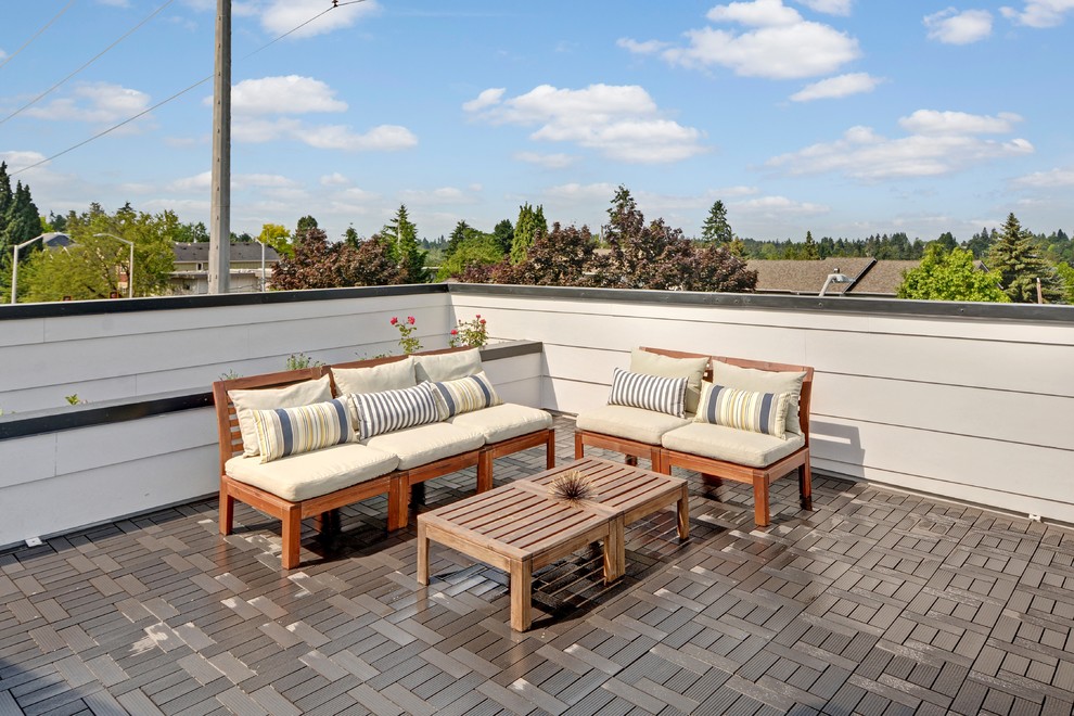 Delridge Townhomes Modern Deck Seattle by STRATA ARCHITECTS