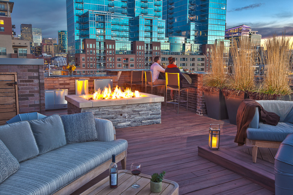 Downtown Denver Rooftop Contemporary Deck Denver by Elevate by