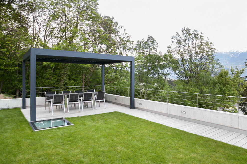 Modelo de terraza minimalista en azotea