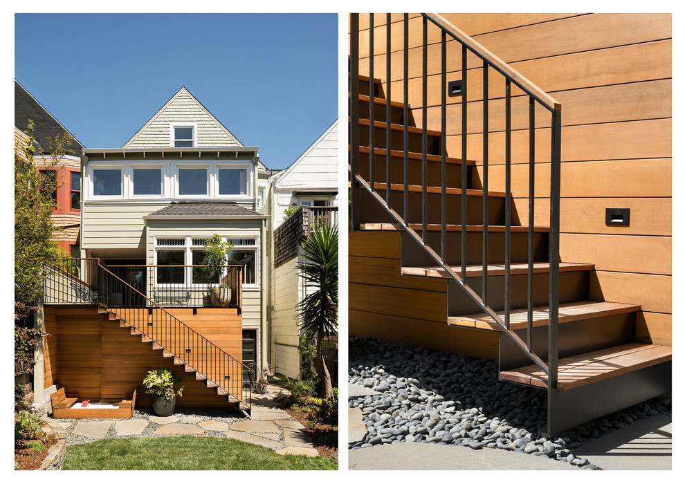 Example of a mid-sized trendy deck design in San Francisco