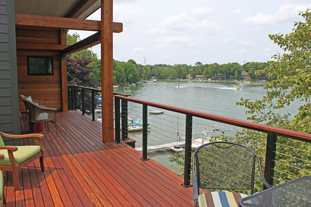 Fort Atkinson WI Lake House Deck Railing Modern Deck