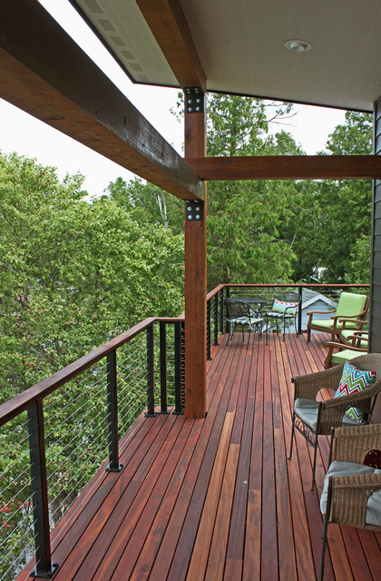 Fort Atkinson WI Lake House Deck Railing Modern Terrace