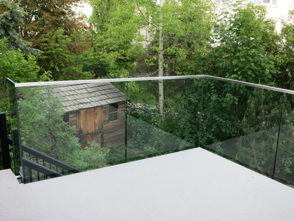 Frameless Glass Railing Modern Deck Calgary by Glassworx By Design Inc Houzz
