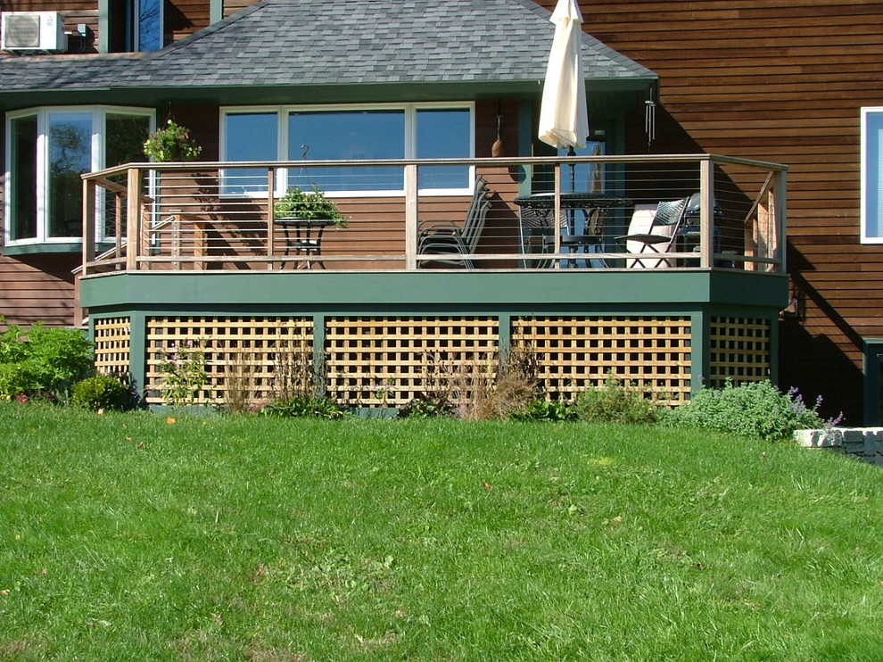 Deck - traditional backyard deck idea in Portland Maine