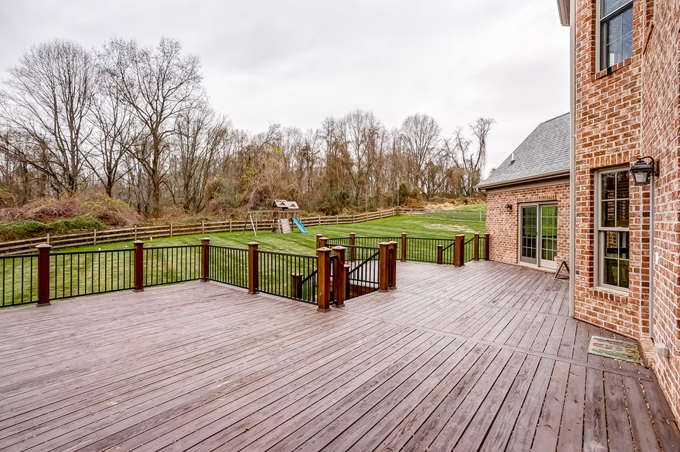 French Country Glencoe Custom Home Farmhouse Deck Baltimore by