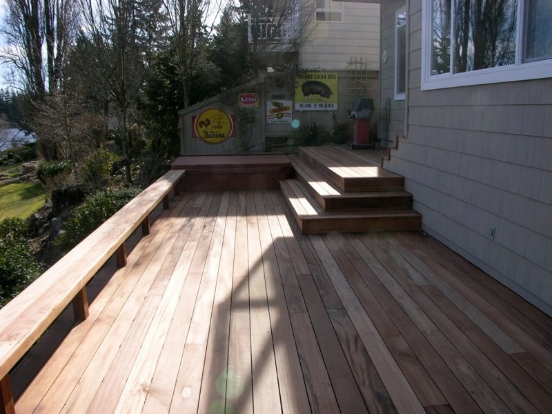Hardwood Decks Modern Deck Seattle by USI Custom Outdoor Living