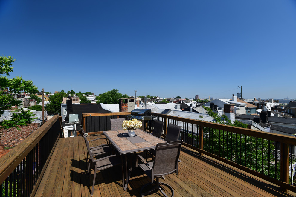 Hardwood Rooftop Deck in Fells Point Traditional Deck Baltimore