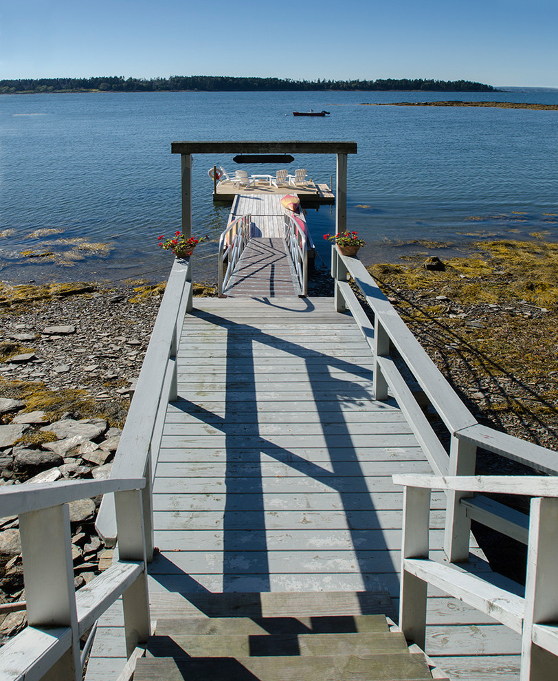 Inspiration for a coastal deck remodel in Portland Maine