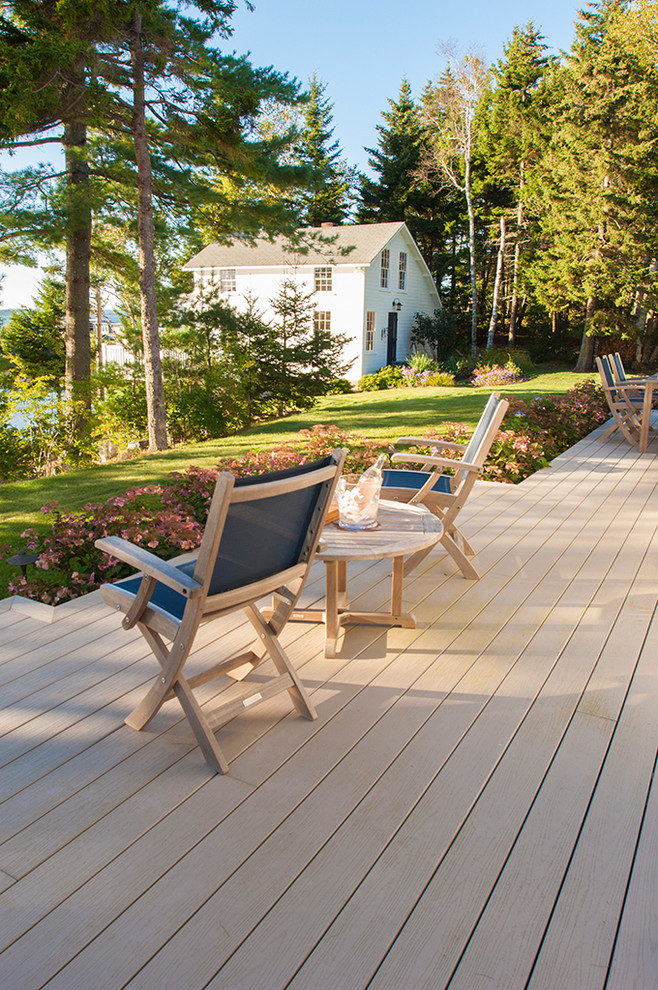 Example of a beach style deck design in Portland Maine