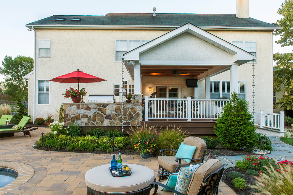 Hayfield Covered Patio & Pool Traditional Deck Philadelphia by