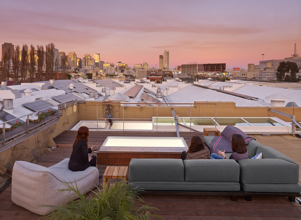 This is an example of an urban roof terrace in San Francisco.