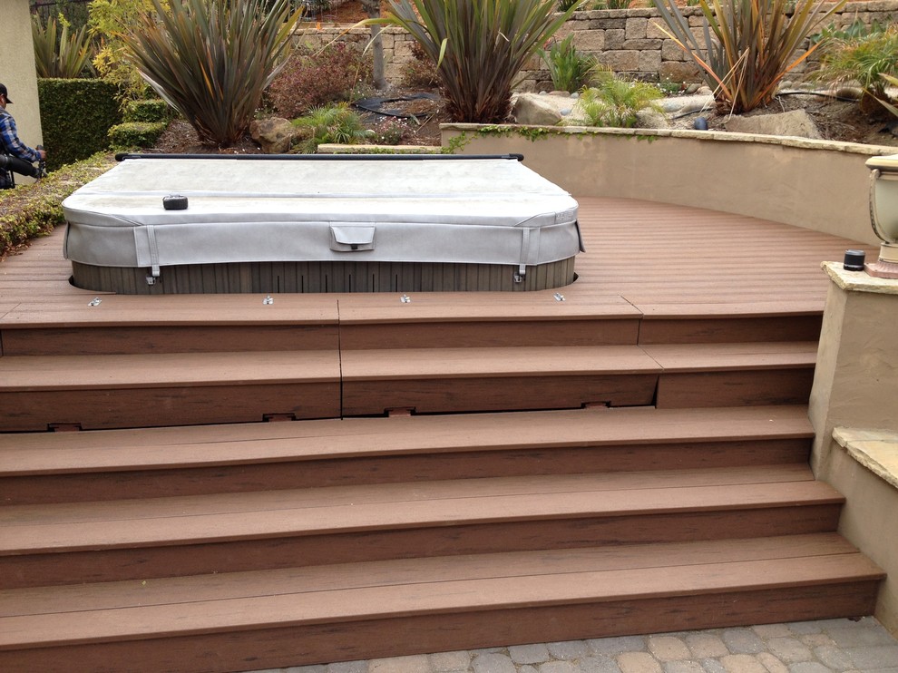 Hinged Stairs and completed deck Traditional Deck San Luis Obispo