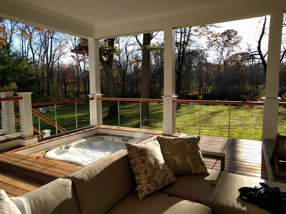 Hot Tub Decking Applications Terrace Boston by New England Spas
