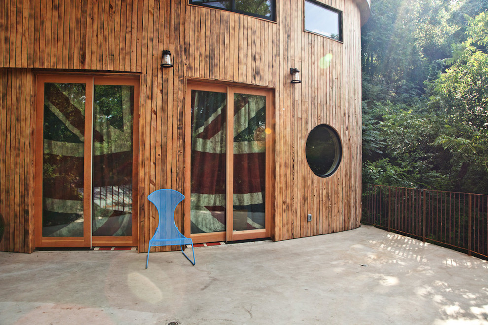 Esempio di una terrazza boho chic dietro casa con nessuna copertura