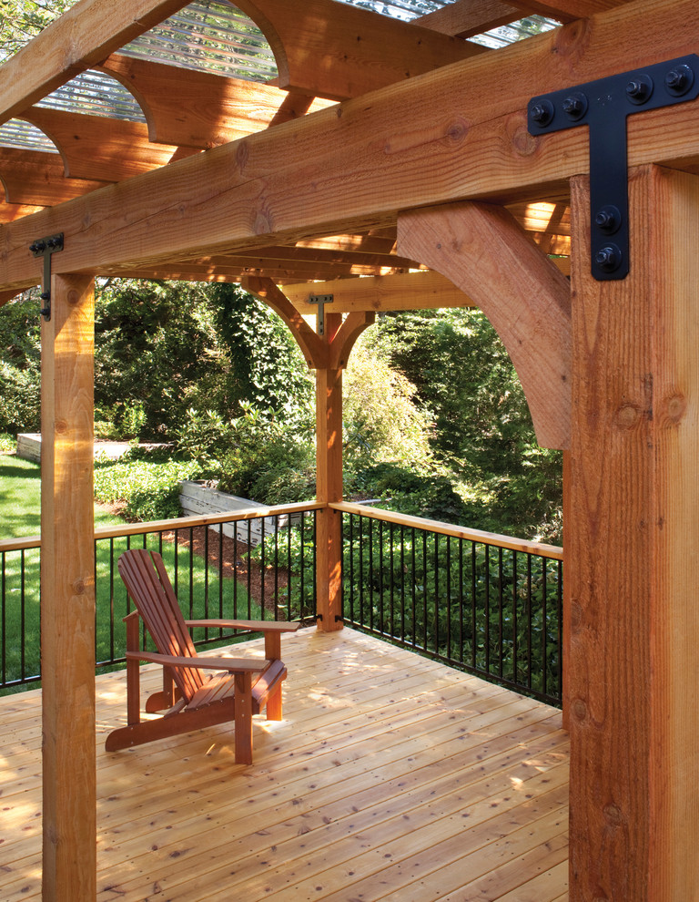 Incense Cedar Decking and Pergola Craftsman Deck Boston by Selectwood Building