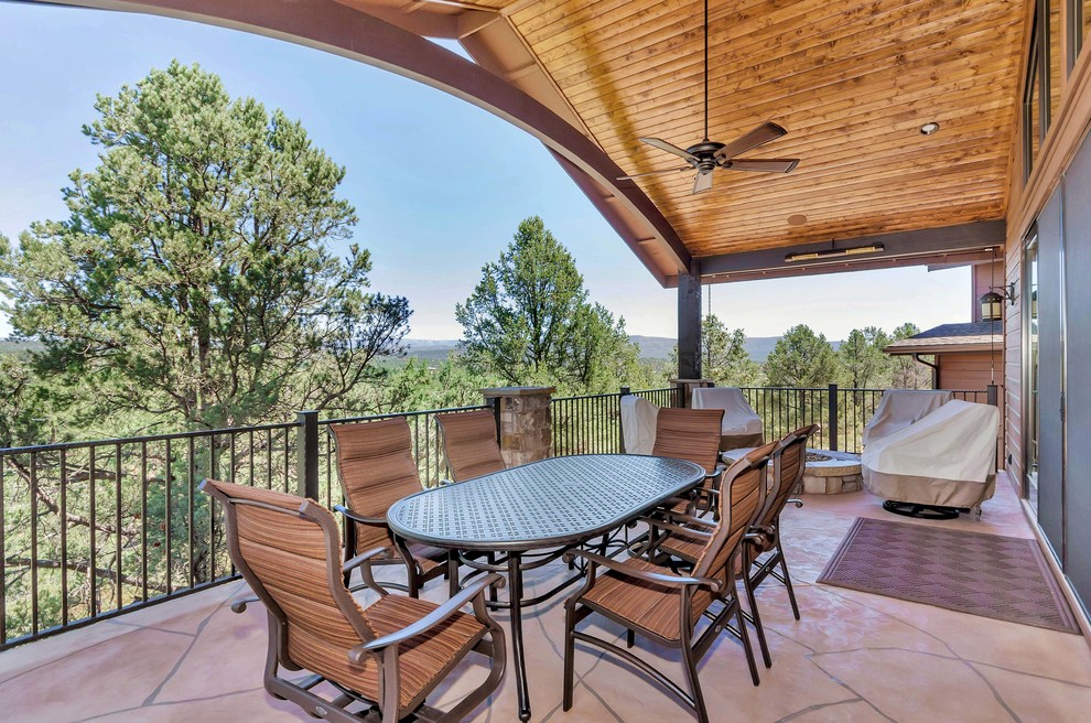 Indian Pink Rustic Deck Phoenix by Carlock Homes Houzz