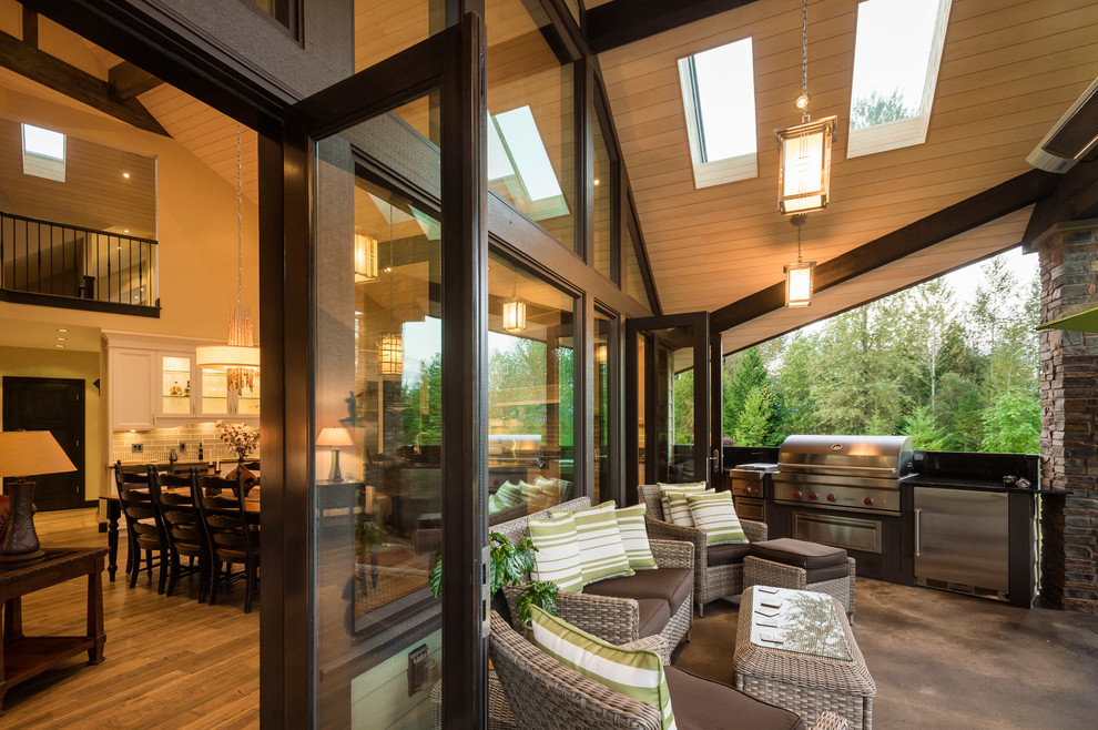 Indoor-Outdoor Living Area - Rustic - Deck - Vancouver - by My House ...