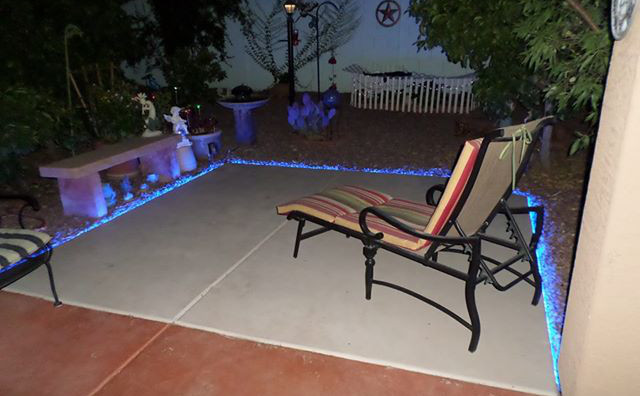 Inspired LED Outdoor Lighting - Blue Strip Lighting on Patio - Terrace -  Phoenix - by Inspired LED | Houzz IE