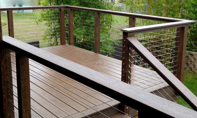 Invisible Wire Railing - Modern - Terrace - San Diego - by San